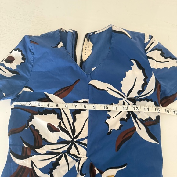 Marni Blue Floral Short Sleeve Top - Picture 3 of 9
